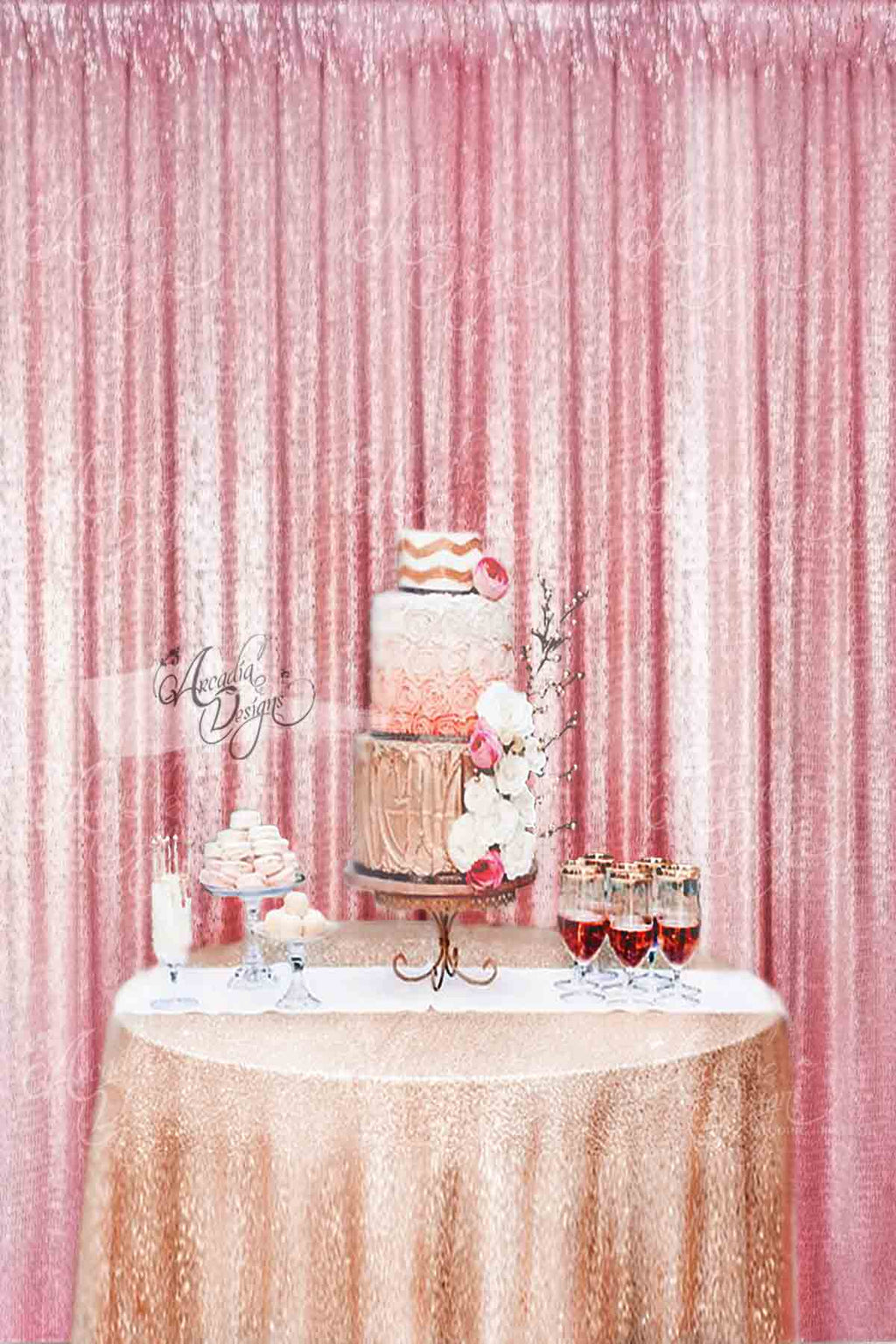 Arcadia Designs Baby Pink Sequin Backdrop