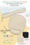 Organic Cotton & Flaxseed Keyboard Wrist Rest and Mouse Pad