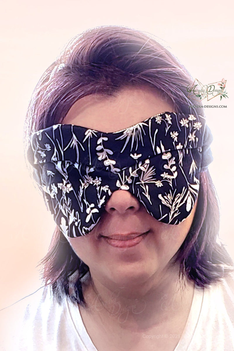 Cateye 100% Certified Organic Cotton Sleep Mask with Lavender pack