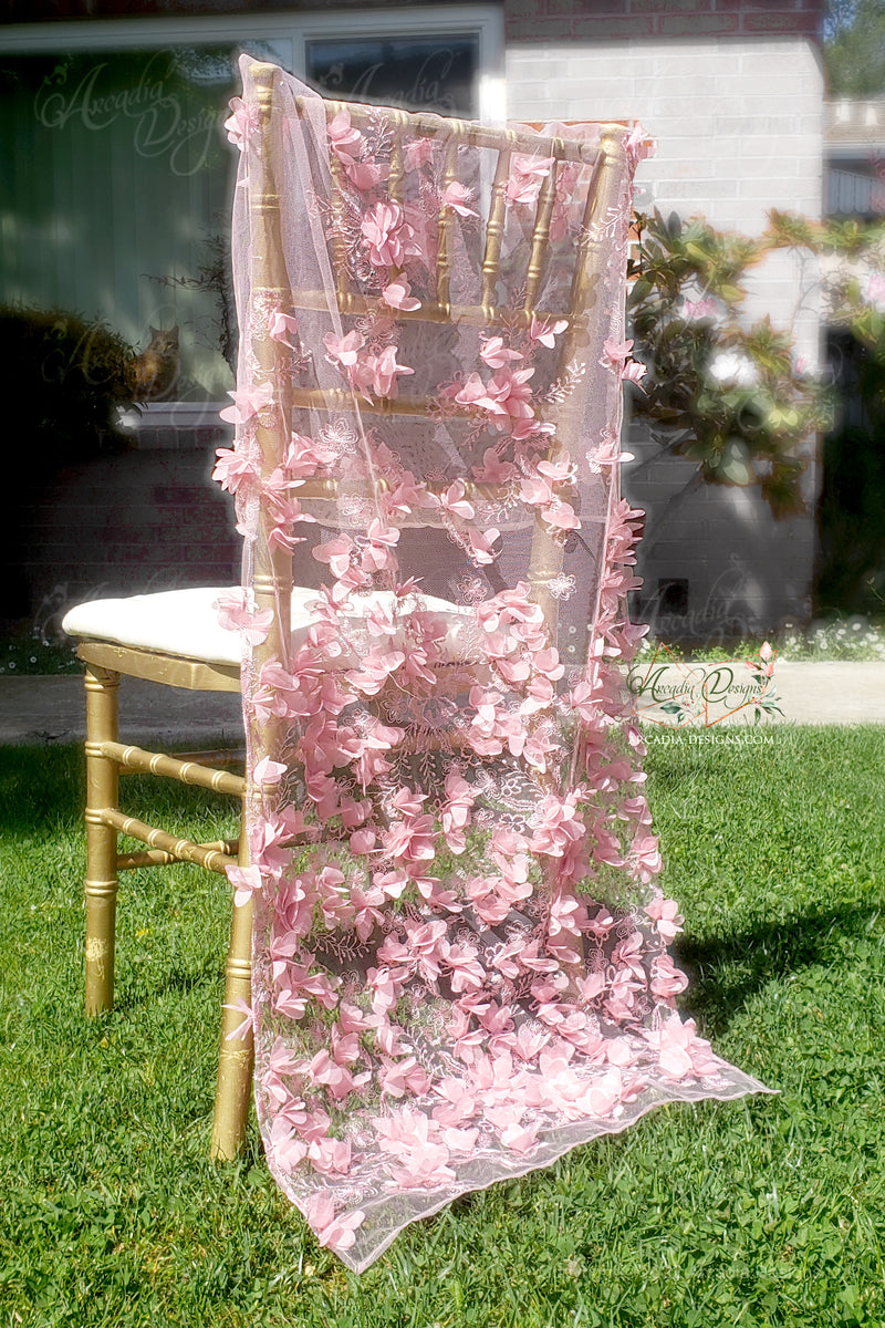Blush Pink frayed chiffon ribbon – Arcadia Designs