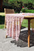 Shimmery Pink see-through lace table runner embroidered with sequin