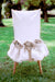 Arcadia Designs Natural White Rose Folding Chair Slipcover