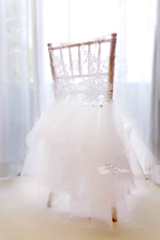 Arcadia Designs Wedding decoration Bridal Shower Chiavari Ballerina Lace Tutu Tulle Chair Cover Slipcover