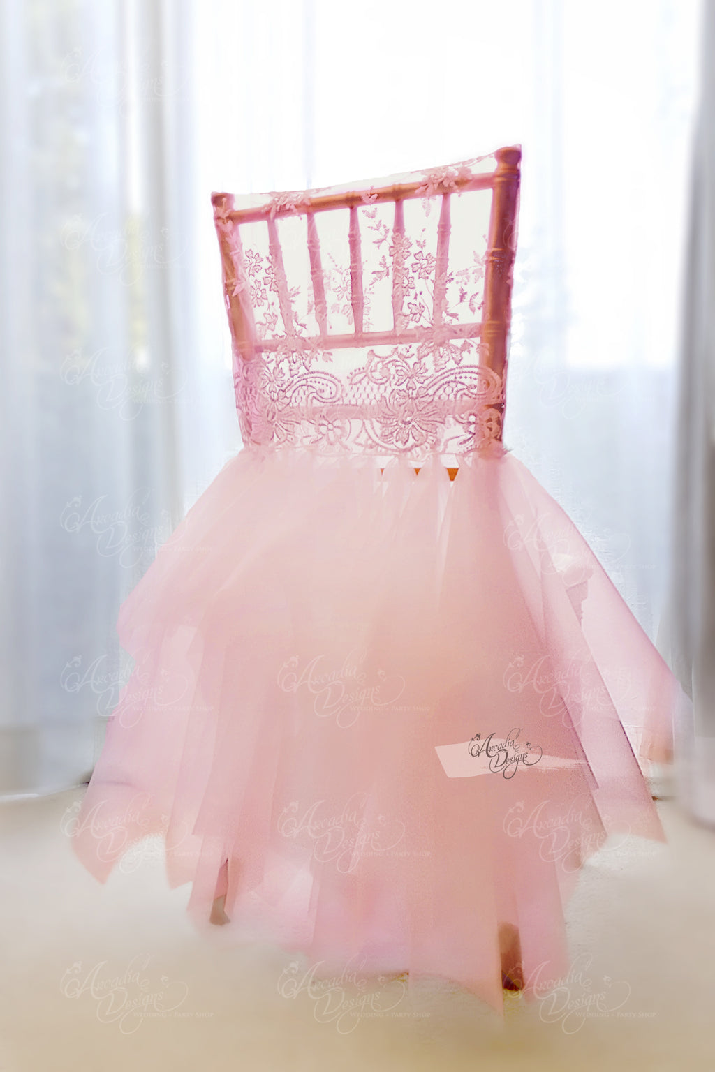 Pink Ballerina Chiavari Chair Cover