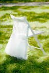 Arcadia Designs Wedding decoration Bridal Shower Luxury Folding Lace Tutu Tulle Chair Cover Slipcover