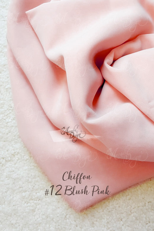 Silk Blush Pink Chiffon Table Runner