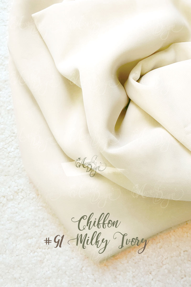 ivory Silky soft Chiffon Napkins by Arcadia Designs LLC