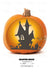 haunted house Halloween theme pumpkin lantern carving pattern stencil by arcadia designs
