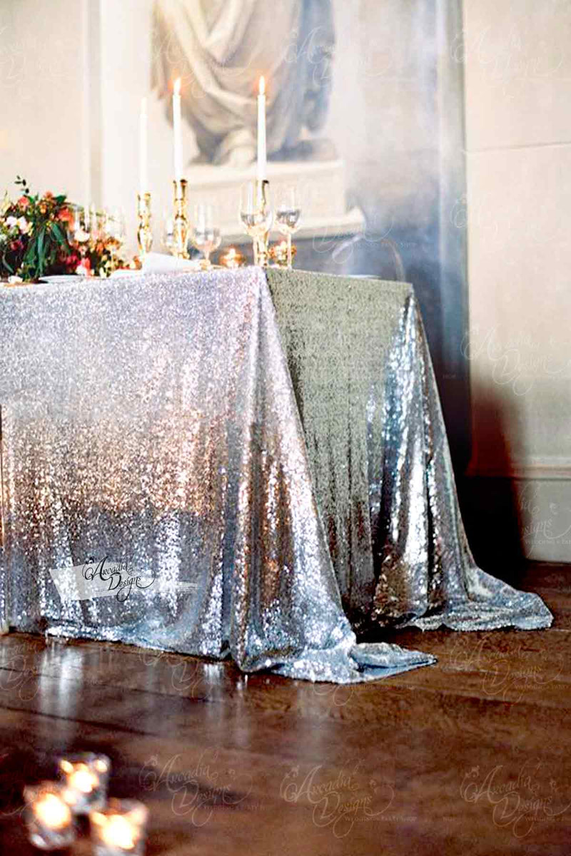 Arcadia Designs Sterling Silver Sequin Tablecloth