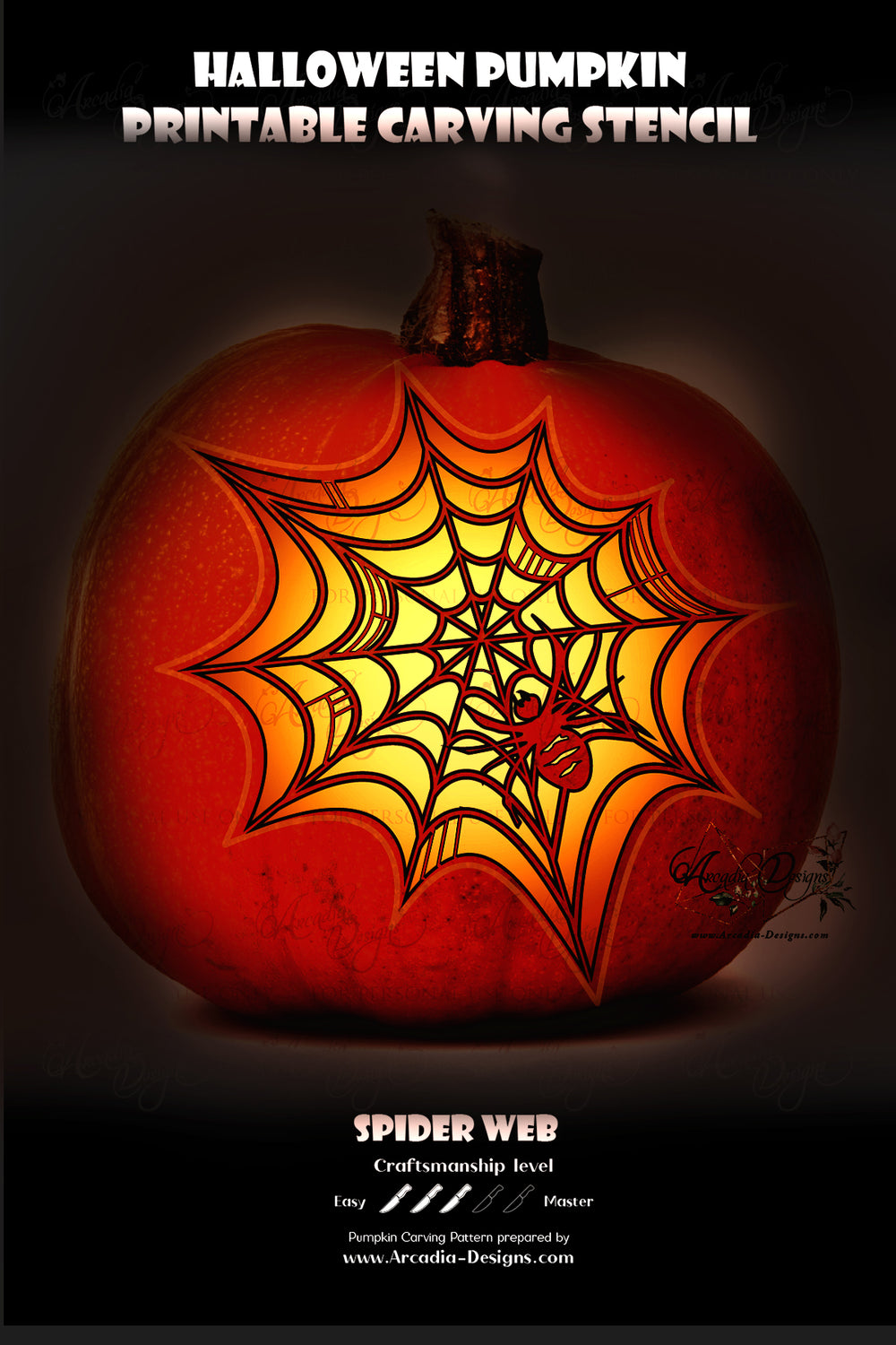 Halloween Spider web Printable Stencil – Arcadia Designs halloween-spider-web-printable-stencil-arcadia-designs
