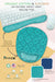 teal turquoise perennial Organic Cotton & Flaxseed Keyboard rest and Mouse Pad hand made in USA exclusive by Arcadia Designs 