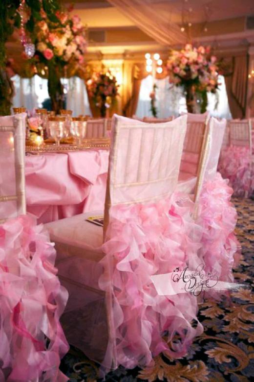 Hot Pink Drapes  Covers Decoration Hire